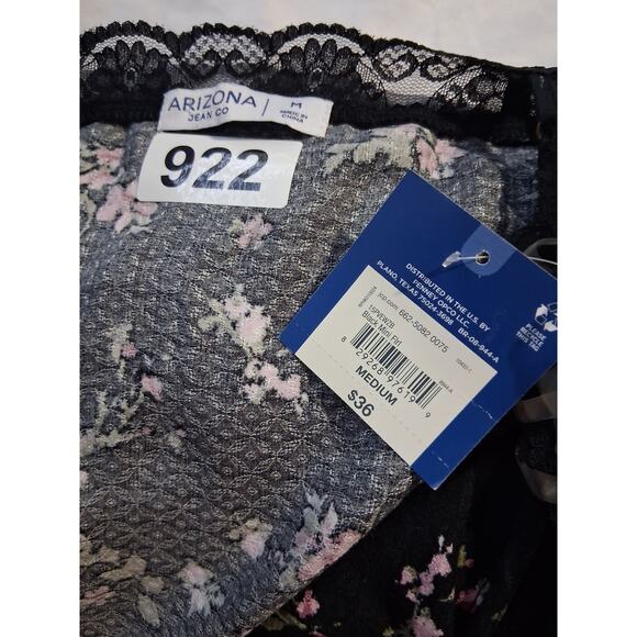 Y2k Arizona Jean Co Babydoll Womens Medium Black Floral Lace Whimsigoth Cami Top - Picture 13 of 14